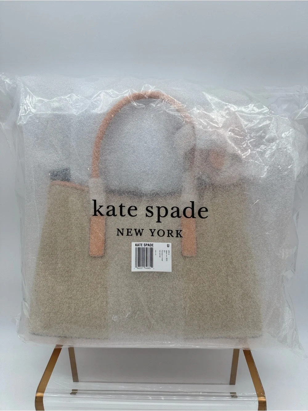 Kate Spade Thompson Street Straw Satchel Bag With Charm Desert Sun Orange Tan